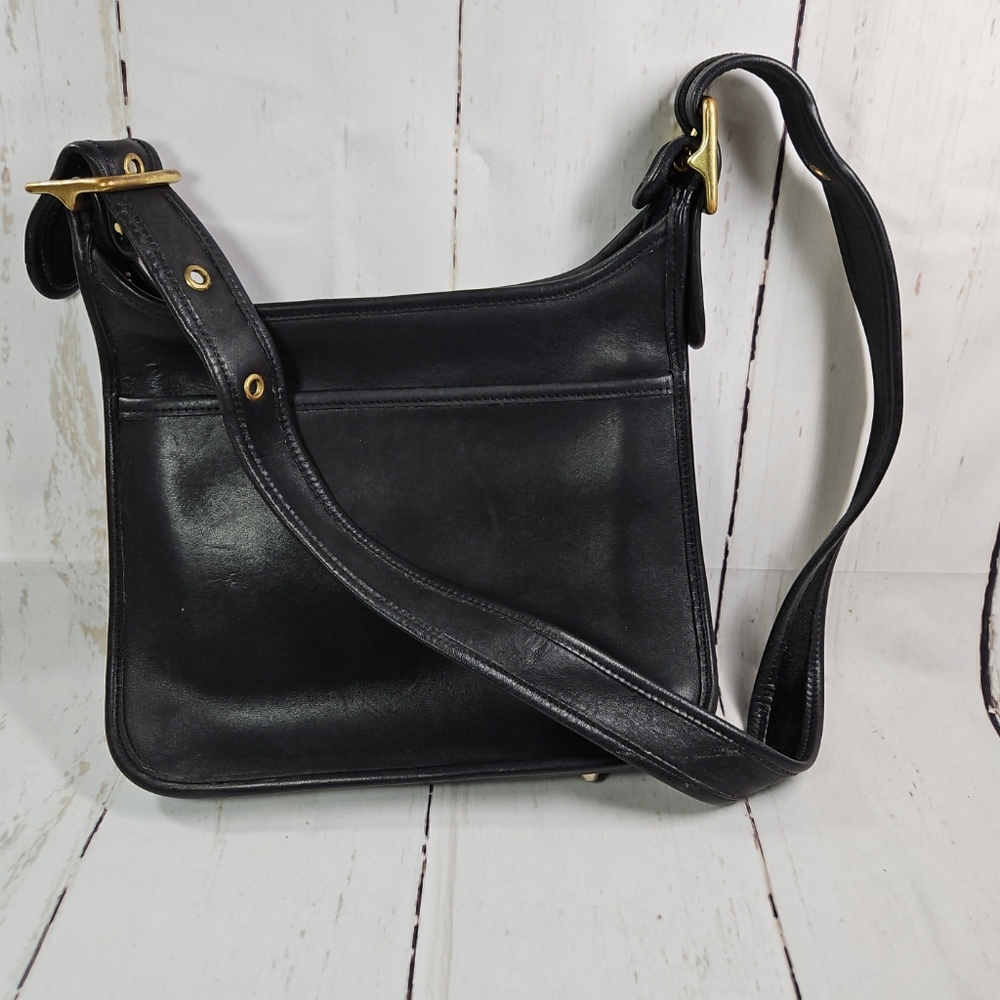 COACH Vintage JANICE LEGACY 9966 Black Leather Satchel Crossbody Bag Purse